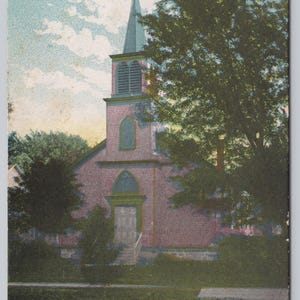 Cartolina degli anni '10 di APPLE RIVER, Illinois, chiesa cattolica di St. Joseph 0772