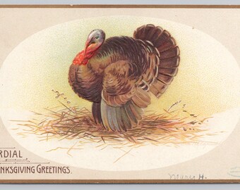 Carte postale de l'artiste turque pour Thanksgiving, signée Ellen H Clapsaddle 0082