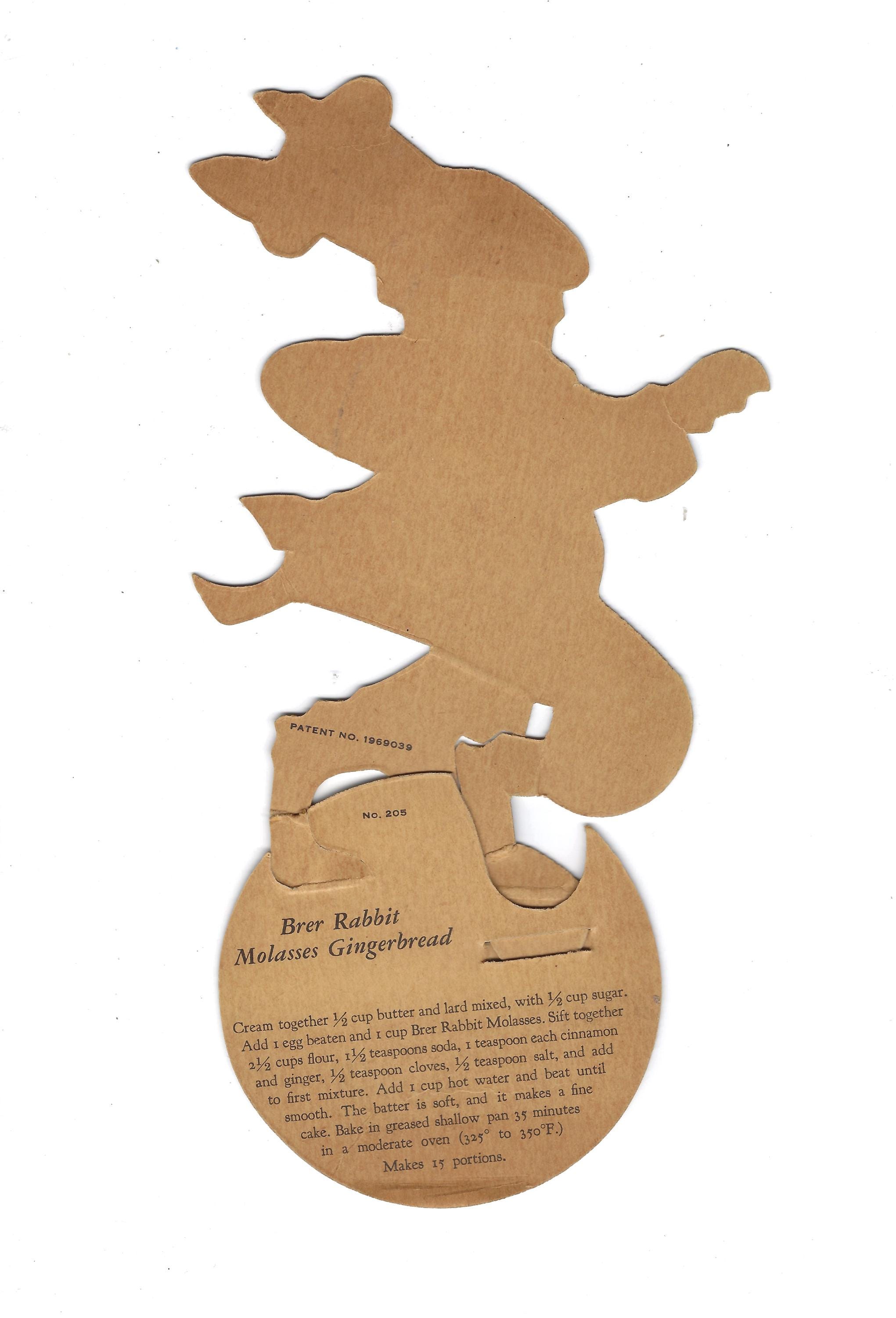 Brer Rabbit Molasses Gingerbread - Mechanical Die-cut Recipe Standup ...