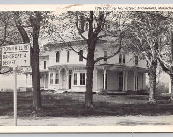 Carte postale du 19e siècle, 1755, Middlefield, Mass