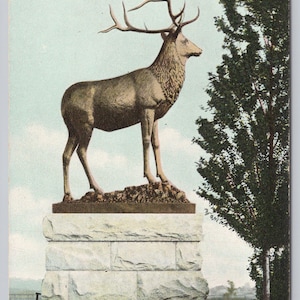 Elks Monument - Carte postale vintage 1671 de Richmond, Virginie