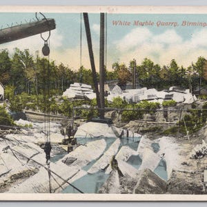 Cava di marmo bianco Birmingham Alabama AL c1910 Cartolina 0910