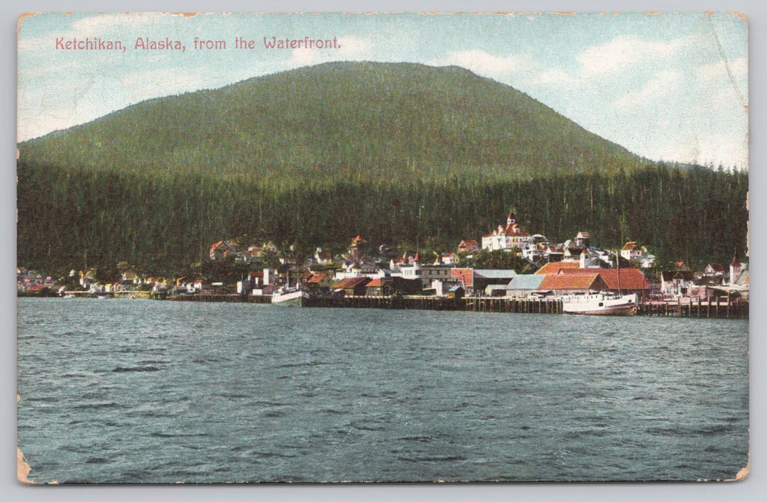 1024 Alaska Postcard, Ketchikan From the Waterfront - Etsy