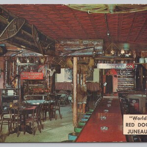 Carte postale vintage 1016 inutilisée Red Dog Saloon Juneau Alaska AK 1016