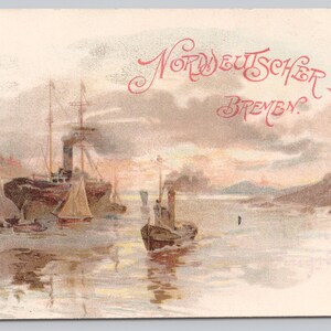 1964A Norddeutscher Lloyd Bremen C1899 Ship Antique Postcard - Etsy