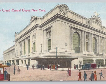 1058 Vintage New York Grand Central Depot Postcard