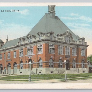Municipio La Salle IL Illinois Cartolina vintage degli anni '20 circa 0957
