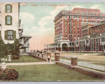 1005 Haddon Hall & Chalfonte, Atlantic City, NJ Briefkaart