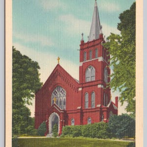 Carte postale 1199 Église St Mary, Washington Street, Greenville, Caroline du Sud