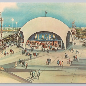 Carte postale 1067 vintage Alaskan Village 1964 NY World's Fair 1067