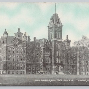 Columbus Ohio, The Old University Building, Cartolina dell'Università statale dell'Ohio, Auto 0924