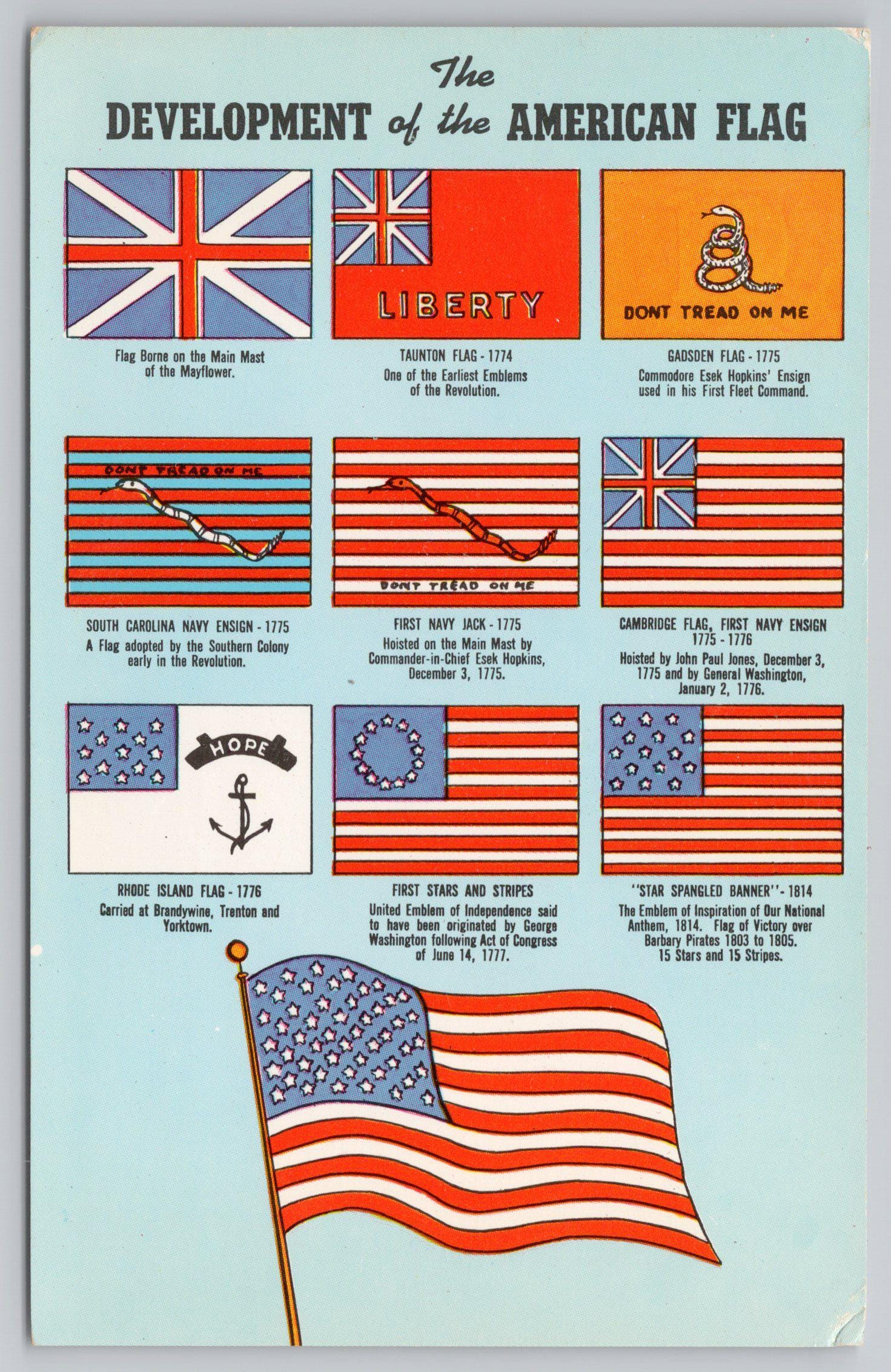 【限定2000部】Historic American Flags 豆本 7508 Development of American Flag Linen US Flag Fort Ticonderoga