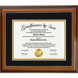 Diploma frame, Degree Frame, Certificate, Document, Walnut/Black RC  8x6,9x7,10x8,11x8.5,12x9,13x10,14x11,12x15,112x16,17x11,11x17,17x14x17
