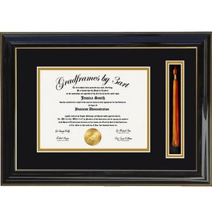 Custom Diploma  frame with tassel holder Black-Black 8x6,6x8,9x7,7x9,10x8,8x18,11x8.5,8.5x11,9x12,13x10,10x13,14x11,11x14.12x1511x17 R-C-