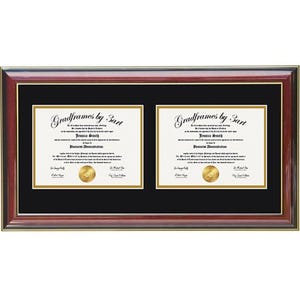 Custom Double diploma  frame    RC-H 8x6,11x8.5,11x14,8x10,5x7,7x9,9x12,10x13 certificate frame, degree frame, graduation frame,gift,college
