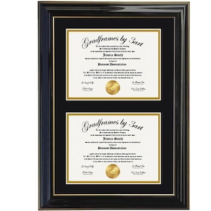 Custom Double Diploma Frame B. B RC-V 6x8,7x9,8x10,9x12,10x12,10x13,11x14,11x17 degree frame, certificate frame, photo frame, picture frame,