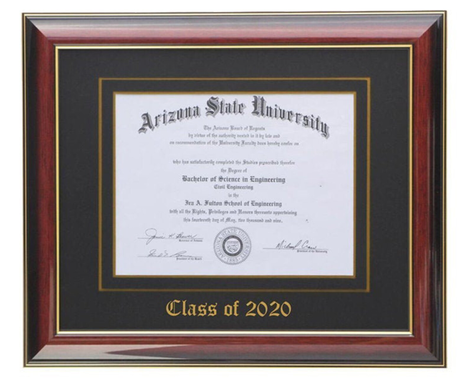 Diploma frame Mahogany Etsy
