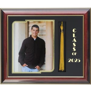 Graduation Picture frame 8x10  Mahogany  #IL2 High School ,College, University Graduation Gift for Her, or Him, Diploma ,Class of 2025,photo