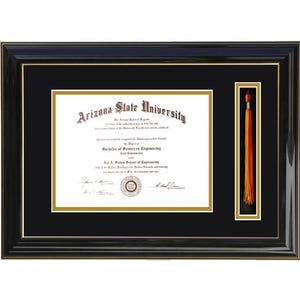 Custom Diploma  frame with tassel holder Black-Black 8x6,6x8,9x7,7x9,10x8,8x18,11x8.5,8.5x11,9x12,13x10,10x13,14x11,11x14.12x1511x17 R-C-