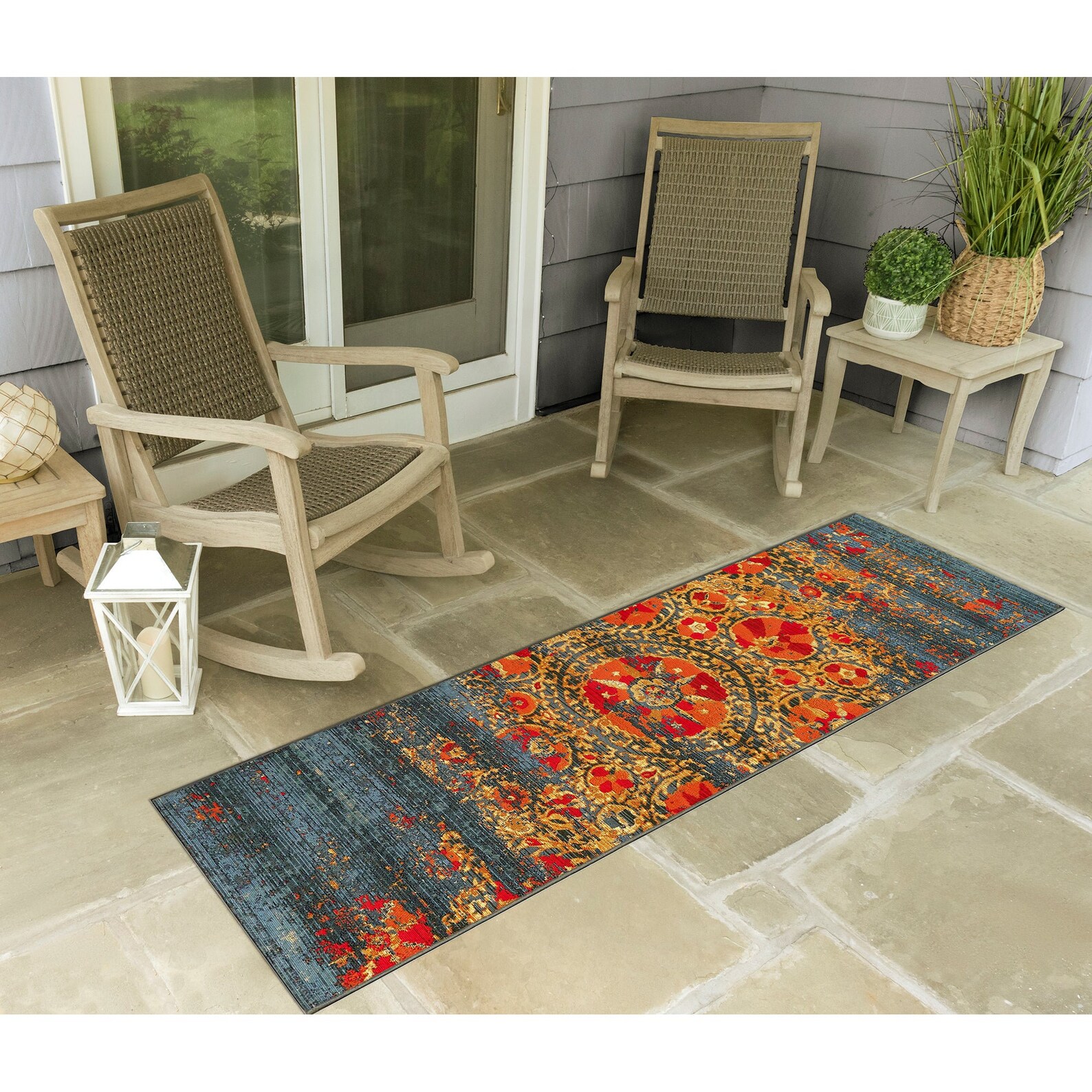 Liora Manne Marina Suzanie Indoor Outdoor Area Rug Blue Etsy