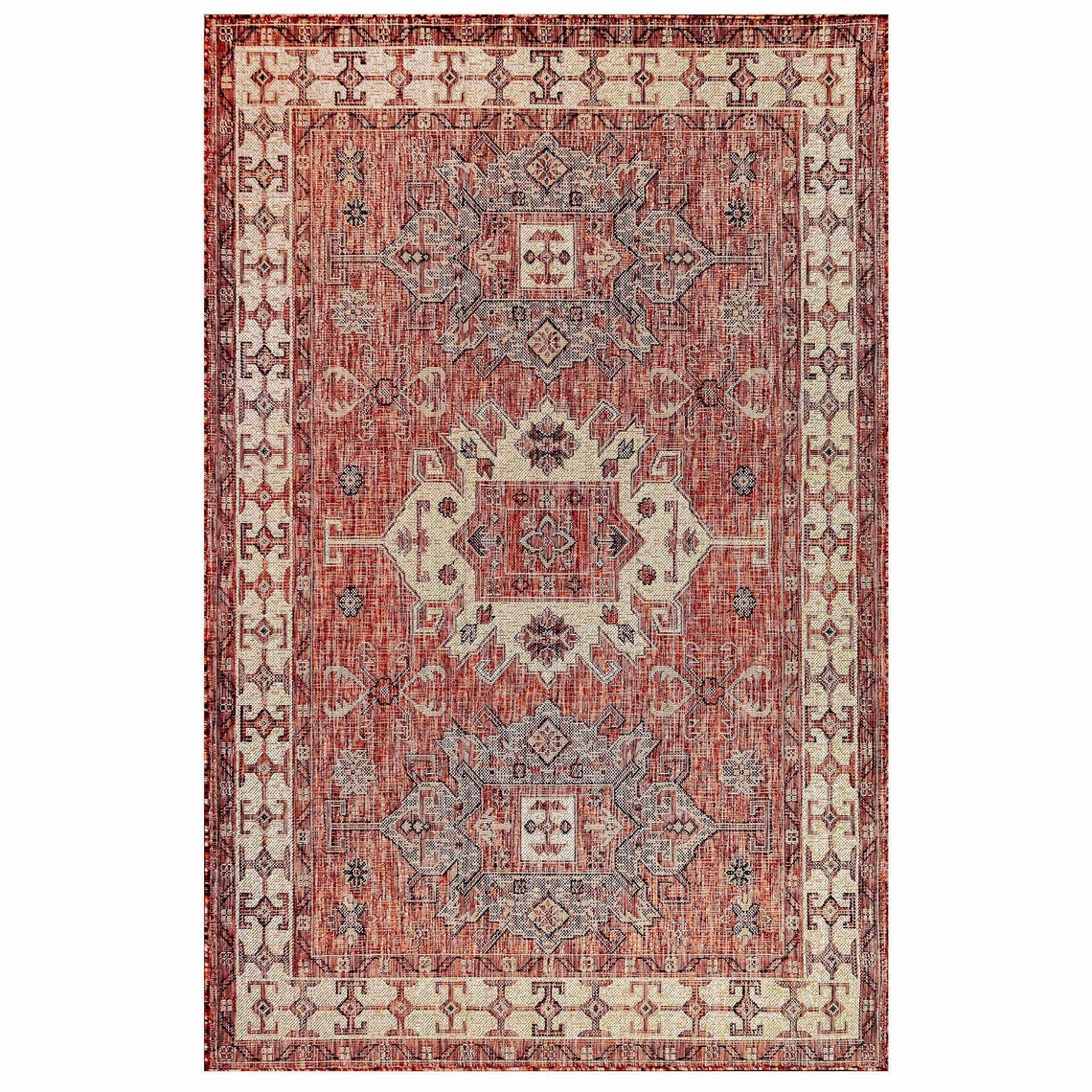 Liora Manne Carmel Kilim Indoor Outdoor Area Rug Red Etsy
