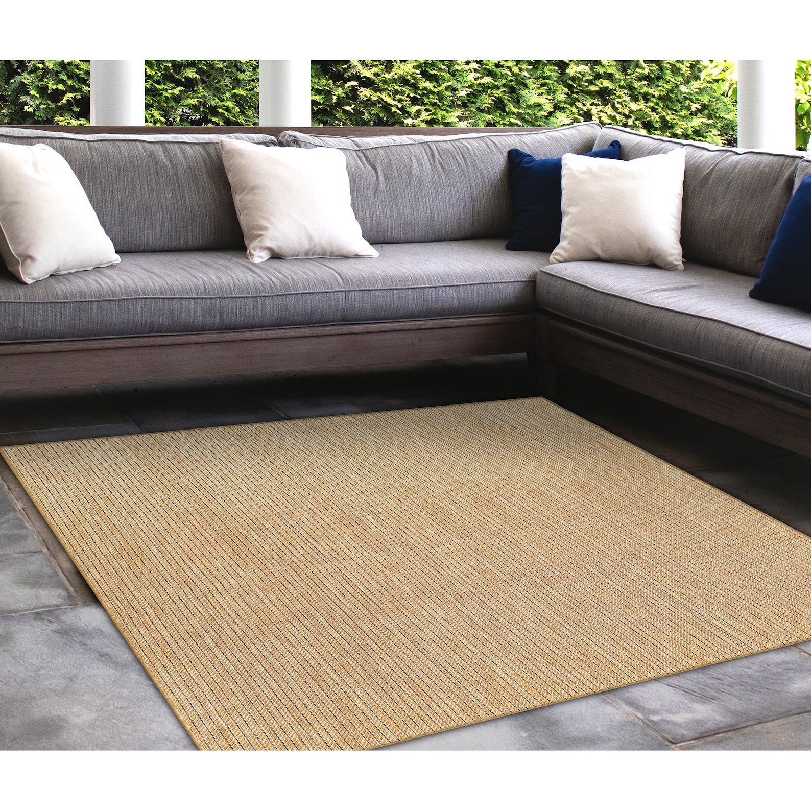 Liora Manne Carmel Texture Stripe Indoor Outdoor Area Rug Sand Etsy