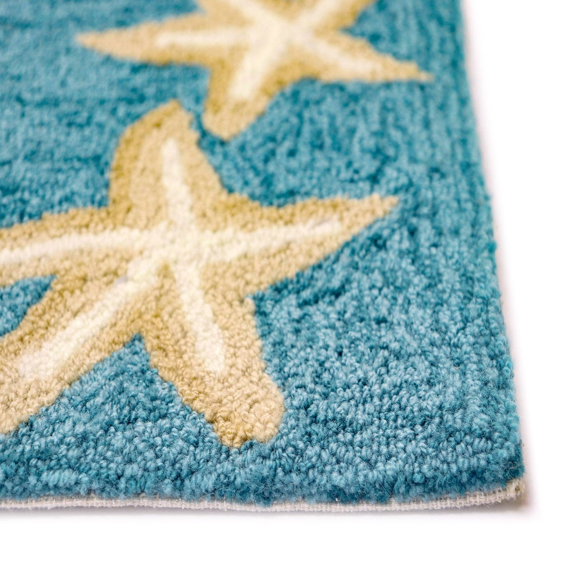 Liora Manne Capri Starfish Border Indoor Outdoor Area Rug Aqua Etsy