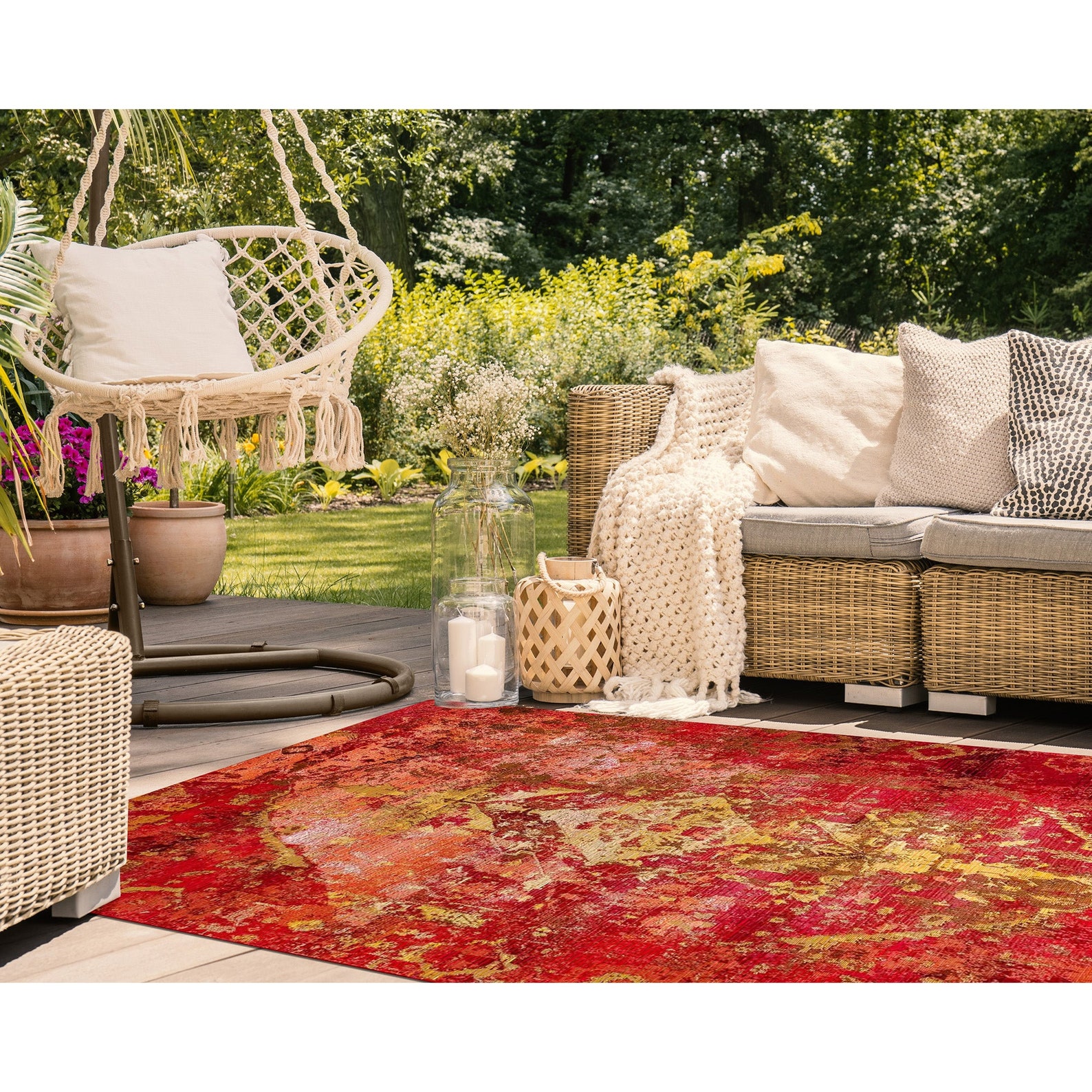 Liora Manne Marina Kermin Indoor Outdoor Area Rug Saffron Etsy