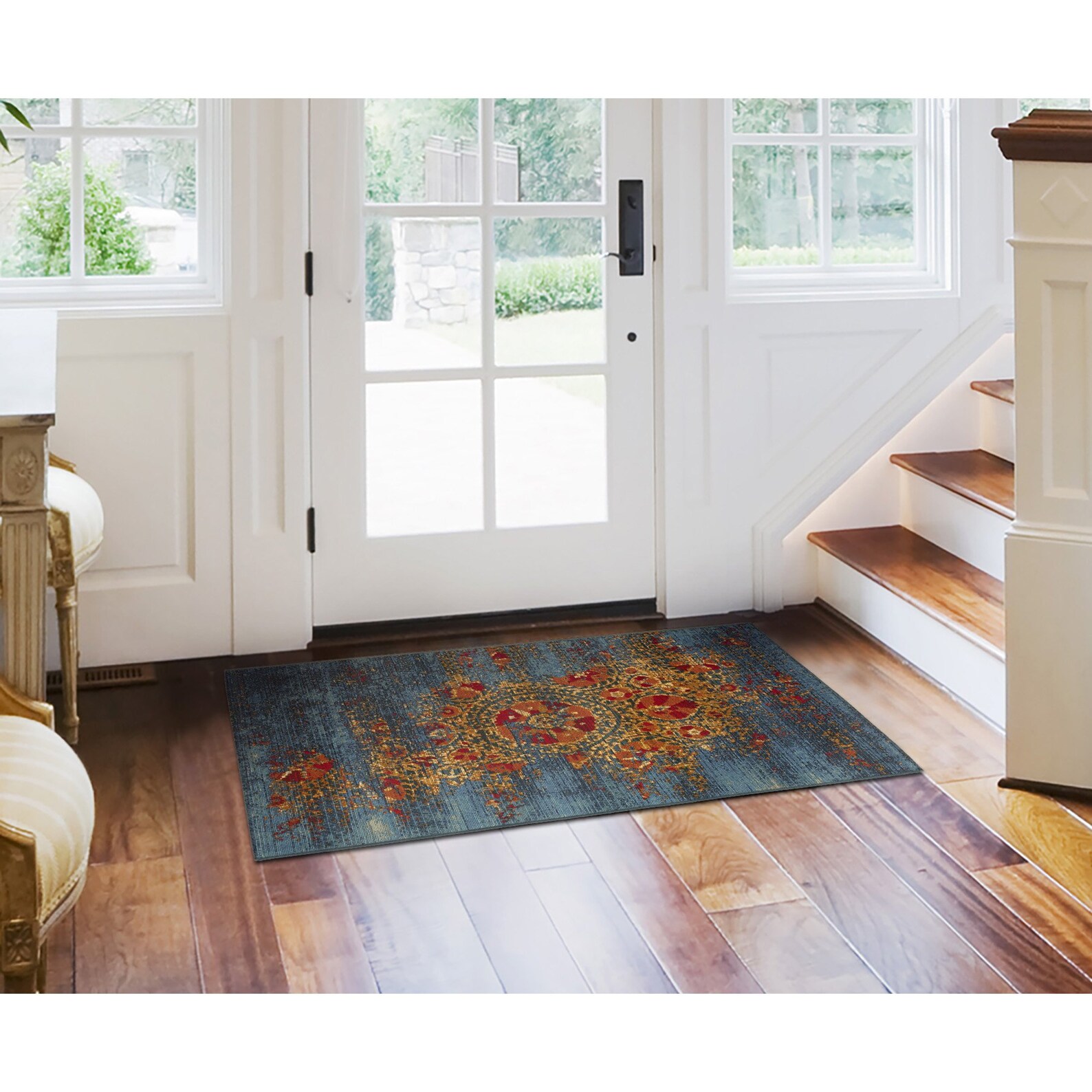 Liora Manne Marina Suzanie Indoor Outdoor Area Rug Blue Etsy