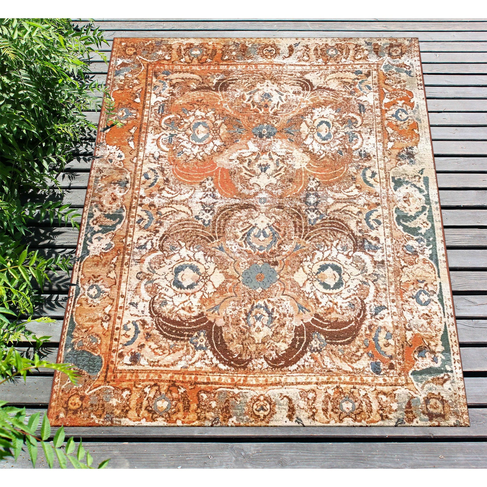 Liora Manne Marina Kashan Indoor Outdoor Area Rug Amber Etsy