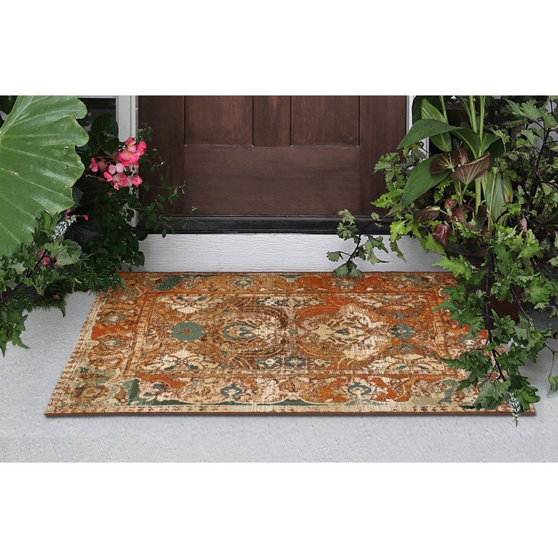 Liora Manne Marina Kashan Indoor Outdoor Area Rug Amber Etsy