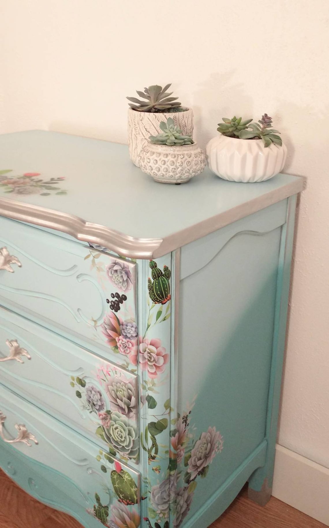 SOLD Epoxy Resin Top/epoxy Dresser/succulent Etsy