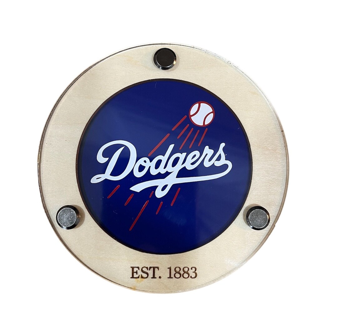 Handmade Los Angeles Dodgers Wooden Coaster With Metal Screws Etsy