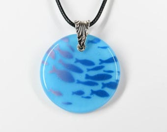 Glass School of Fish Pendant