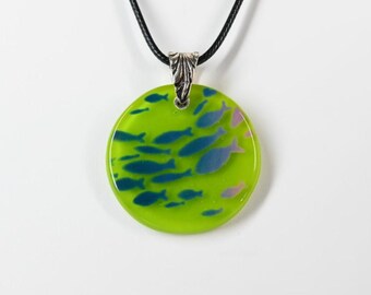 Glass School of Fish Pendant