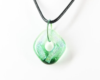 Green Dichroic Glass Pendant