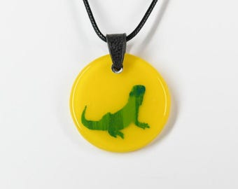 Glass Iguana Pendant