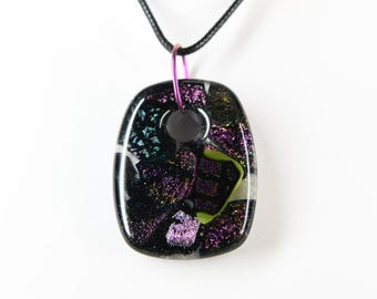 Purple Dichroic Glass Pendant