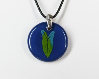 Glass Anthurium Leaf Pendant