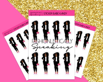 African-American Sticker Sheet 4x6,Black Girl Planner stickers, Doll Planner Sticker, Happy Planner Stickers, Erin Condren Stickers