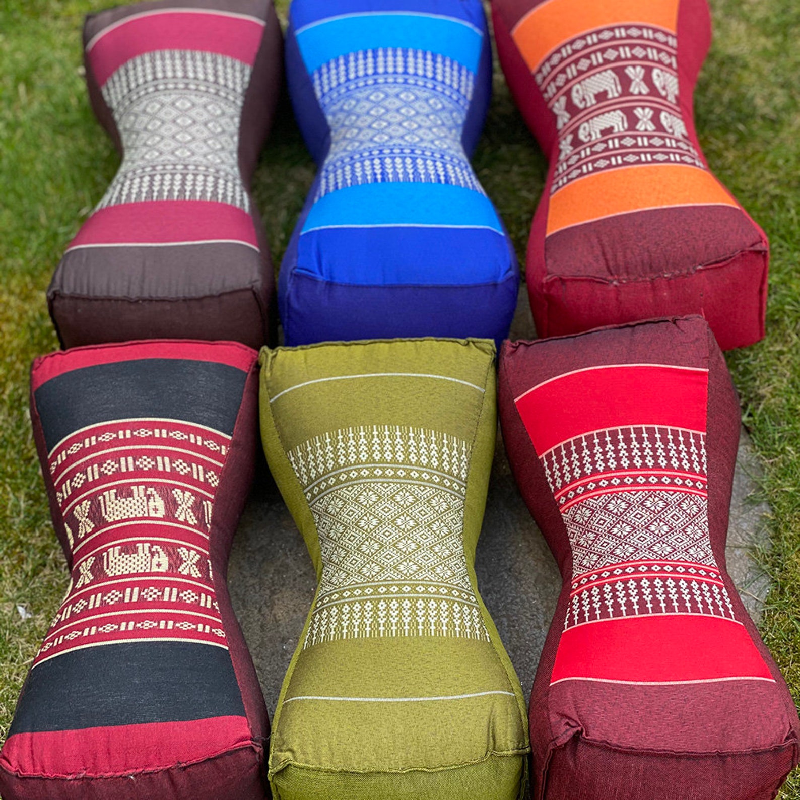 Vie Naturals Thai Kapok Neck Cushion Bone Red Etsy