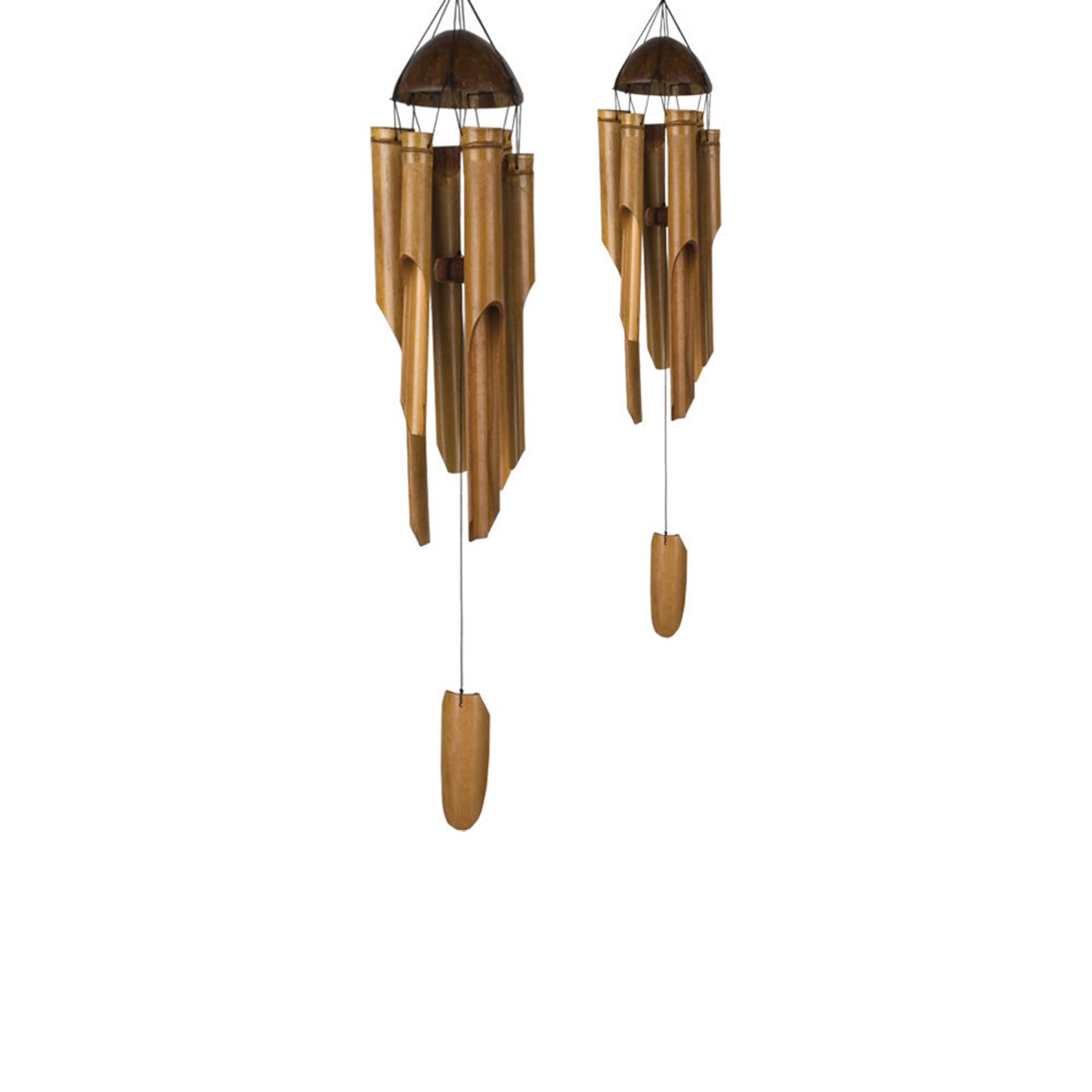 Bamboo Wind Chimes Set of 2 Medium Wind Chimes Small Wind Etsy UK