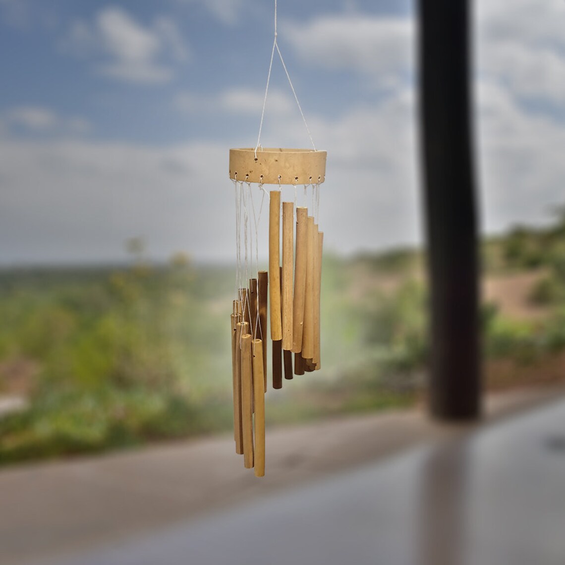 Bamboo Wind Chimes Tubular Wind Chime 35cm Etsy