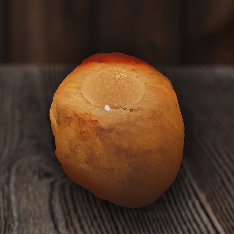 Himalayan Salt Candle Holder Himalayan Salt Rock Tealight Etsy