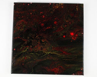 Acrylgemälde auf Leinwand mit Klarlack