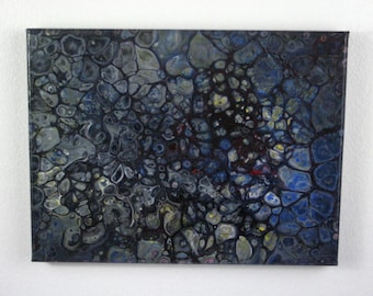 Acrylic Pour Painting on Canvas w/Clear Coat
