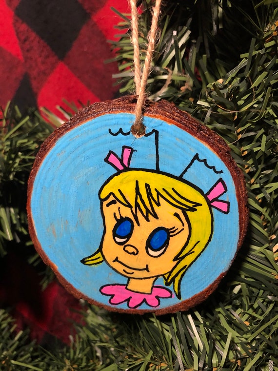 Download Free Cindy Lou Who Hand Painted Wooden Christmas Ornament Grinch Etsy SVG DXF Cut File