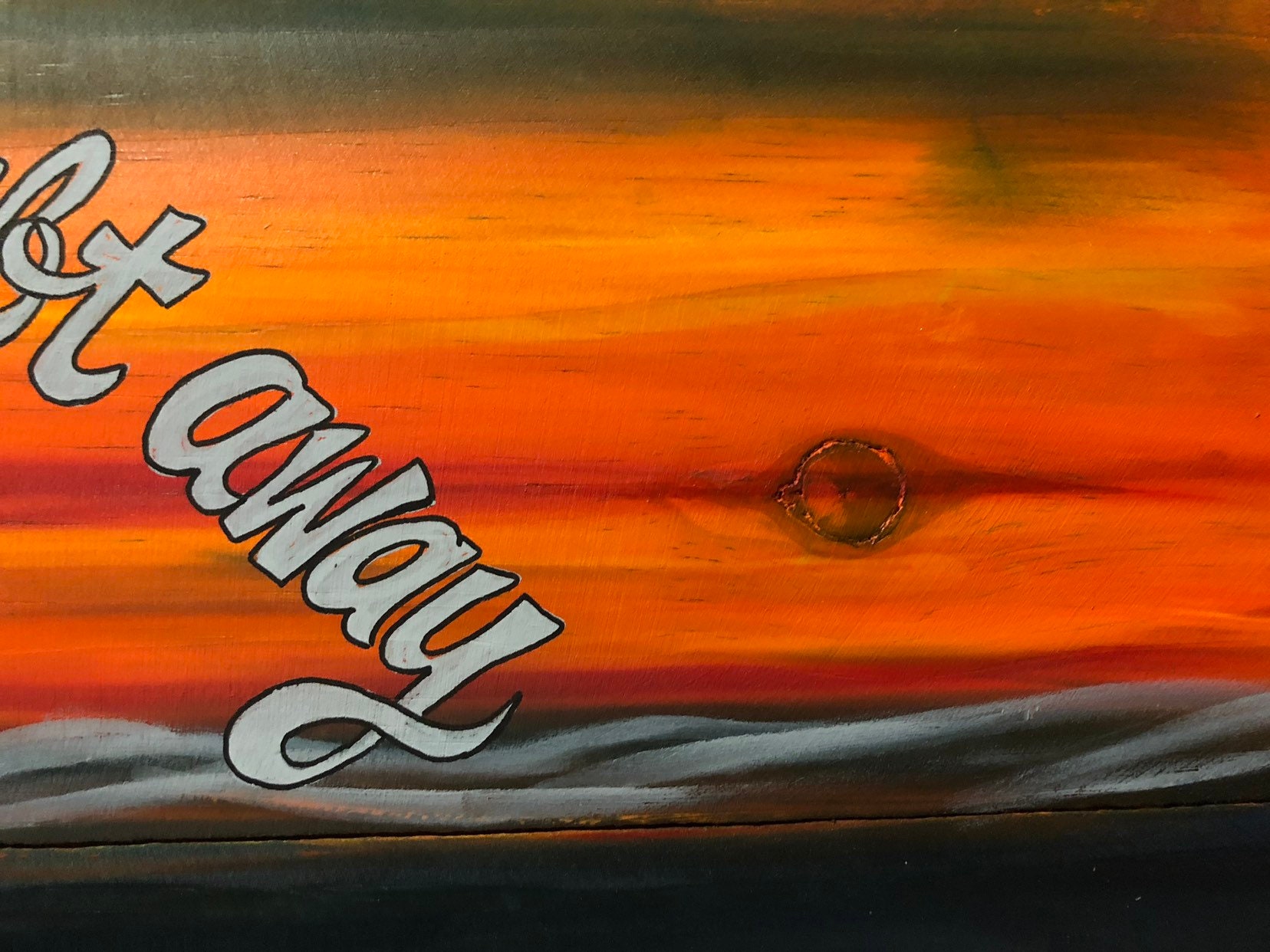 GREY Country Music Lyric Wall Art Hand Painted on Rustic Etsy