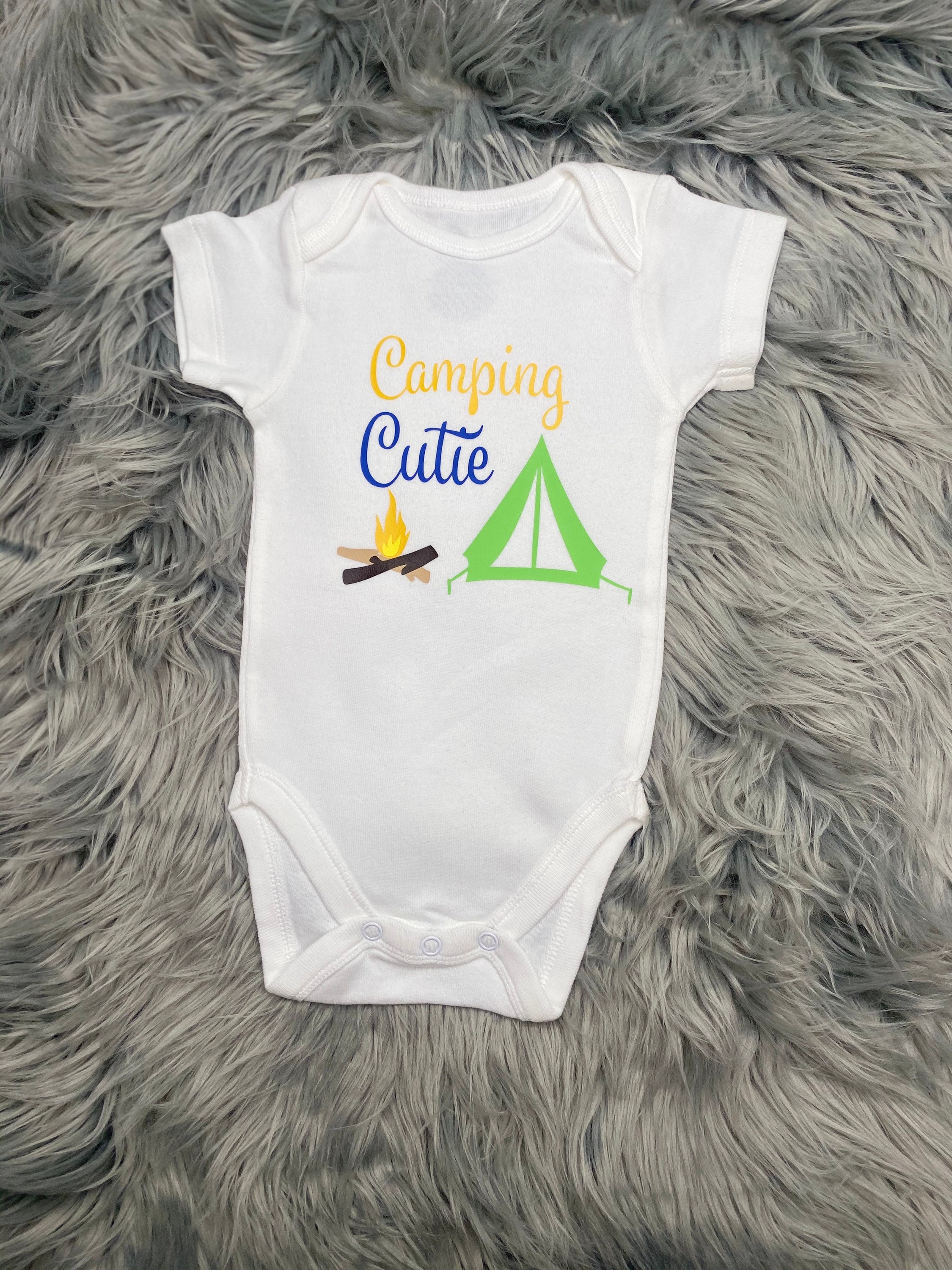 Baby Camping Cute First camping trip onesie Baby Shower Etsy