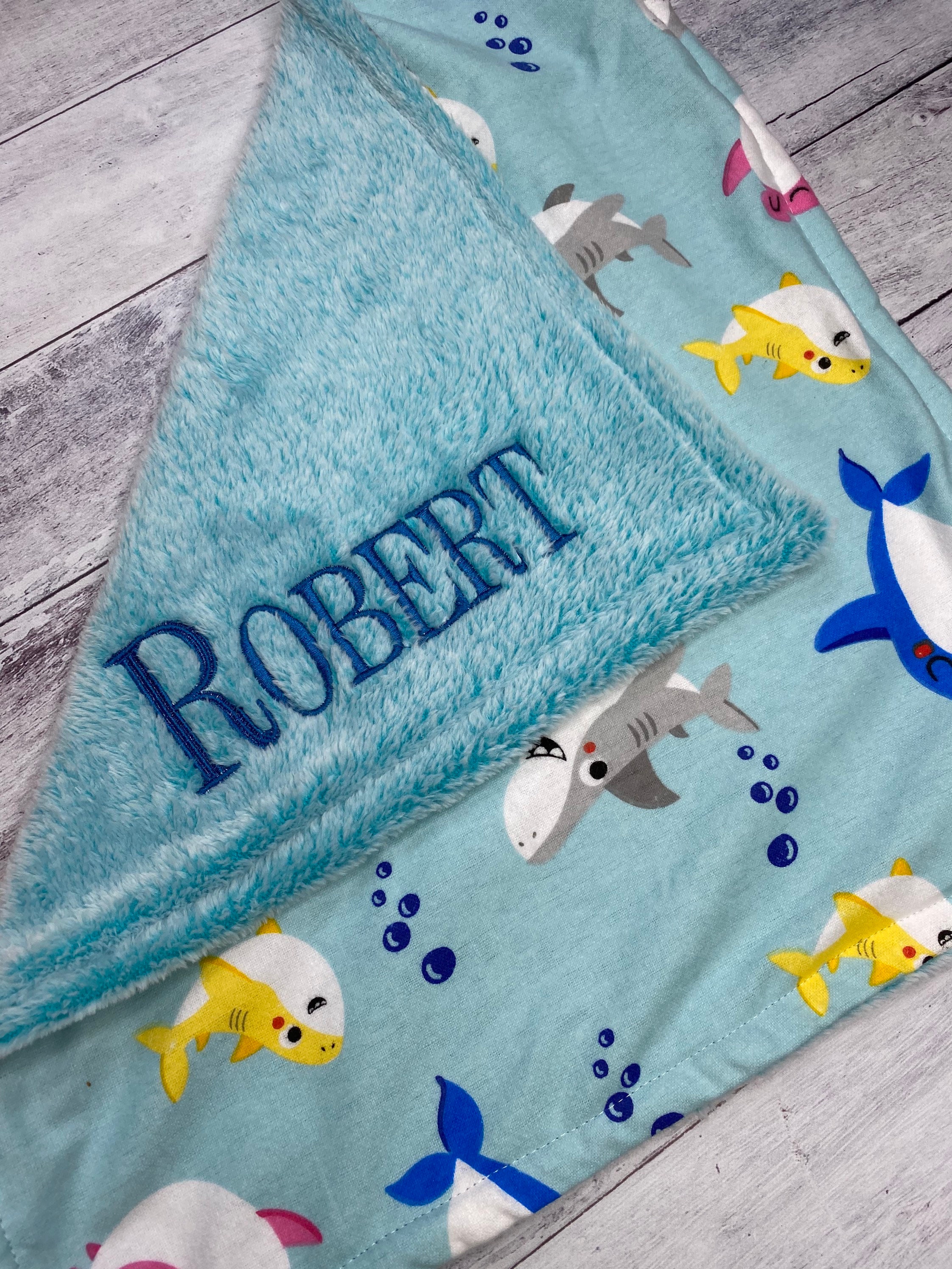 Baby Shark themed Blanket Baby shark themed Crib Blanket Boy | Etsy